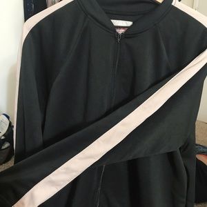 Pink Stripe Athleisure Sweater